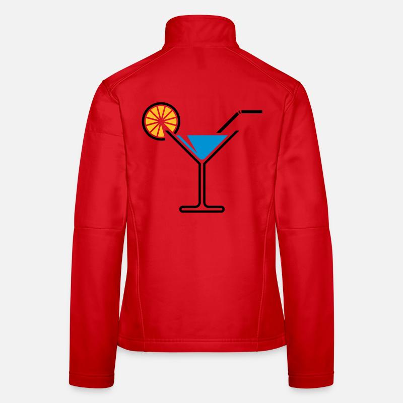 Cocktail / Cocktailglas / Martini + (Hellblau) Frauen Softshelljacke