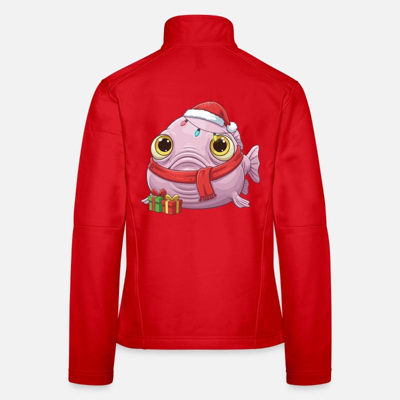 Drôle de Poisson-Blobfish - Noël avec... Veste en tissu softshell Femme