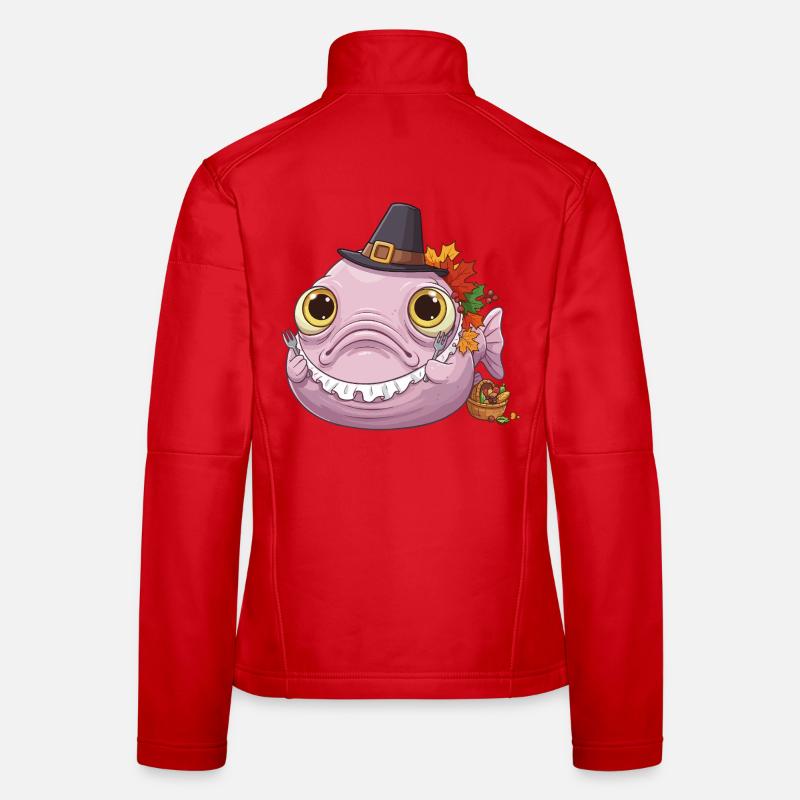 Lustiger Blobfisch - Herbst und Erntedank Frauen Softshelljacke