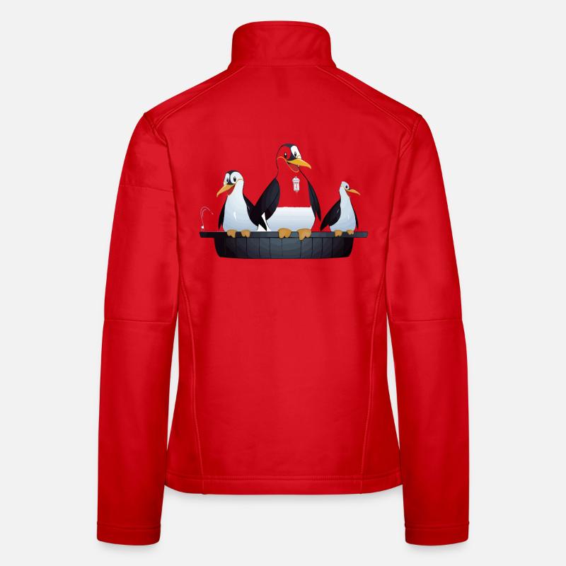 Les manchots d’infusion dans le bain Veste en tissu softshell Femme