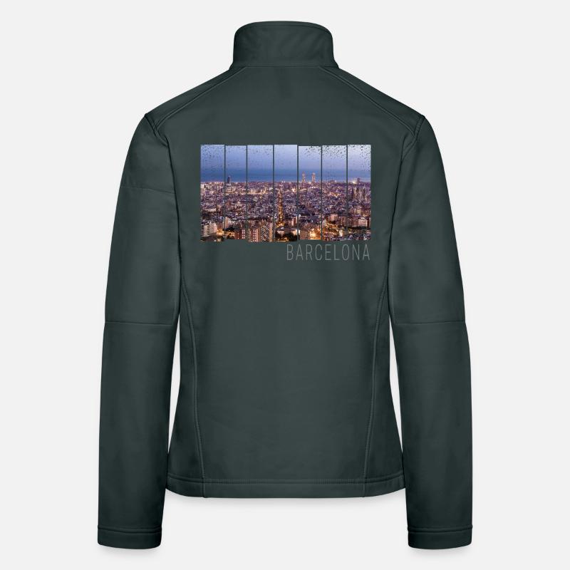 Barcelone en Catalogne avec Skyline Spain Design Veste en tissu softshell Femme