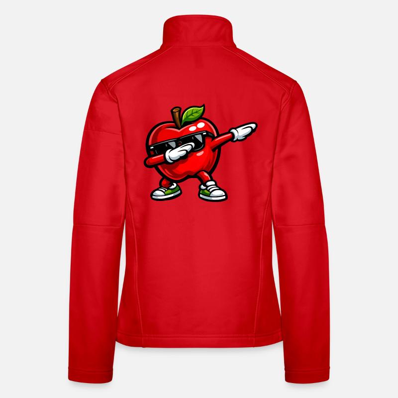 Dabbing Roter Apfel Frauen Softshelljacke