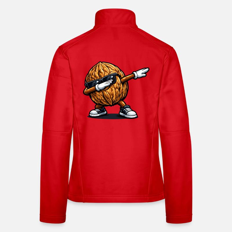 Dabbing Walnuss Frauen Softshelljacke