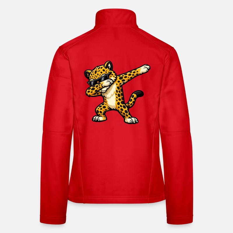 Tappage du design du léopard guépard Gepard Veste en tissu softshell Femme