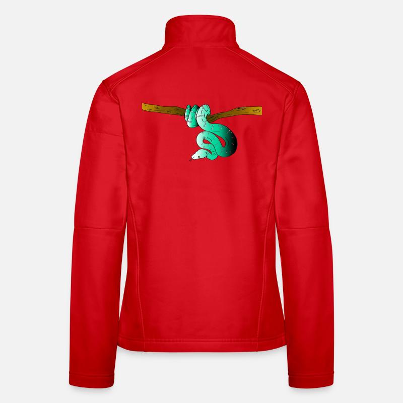 Schlange (Farbe) - Frauen Softshelljacke - Rot