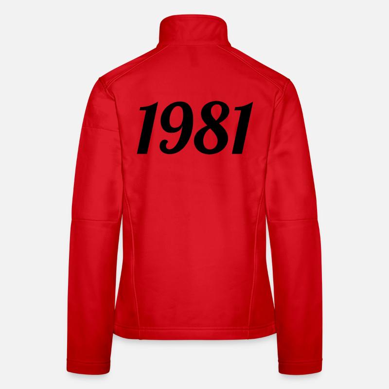 1981 Vintage 1981 Retro Geburtstag 1981 Geschenk Frauen Softshelljacke