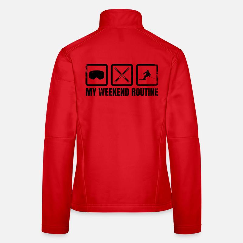 Skifahrer Wochenend Routine Frauen Softshelljacke