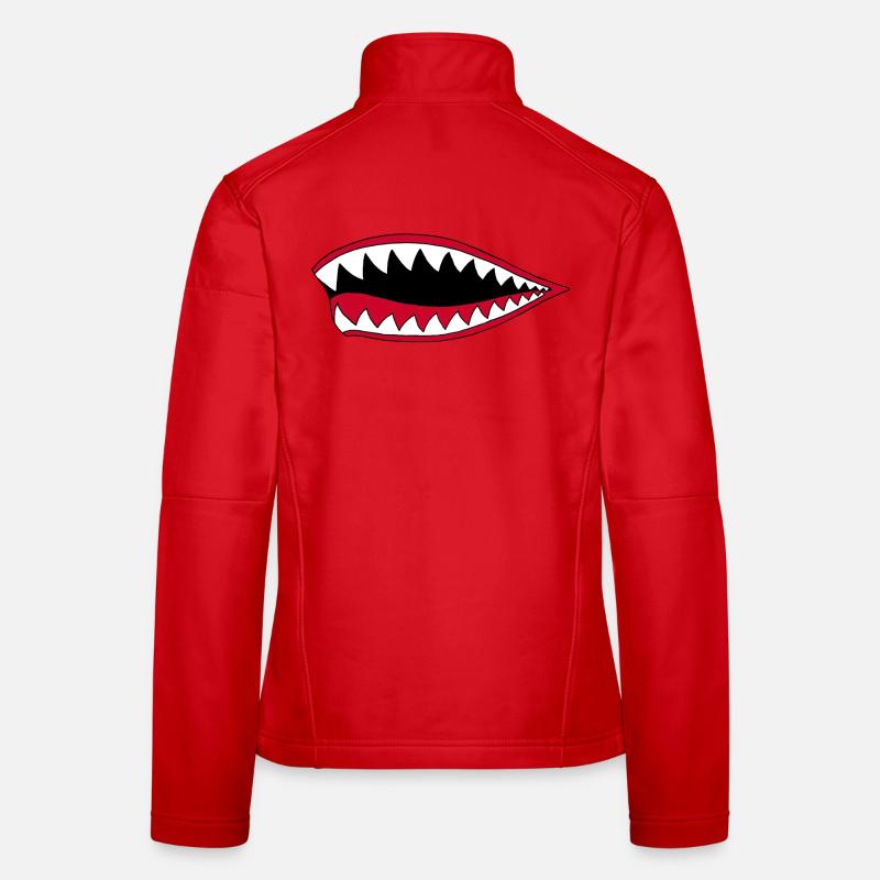 Mund von Fleischfressern Frauen Softshelljacke