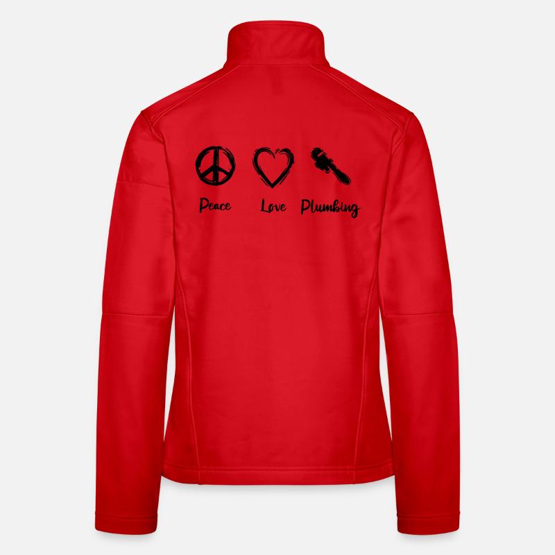 Frieden Liebe Klempnern Frauen Softshelljacke