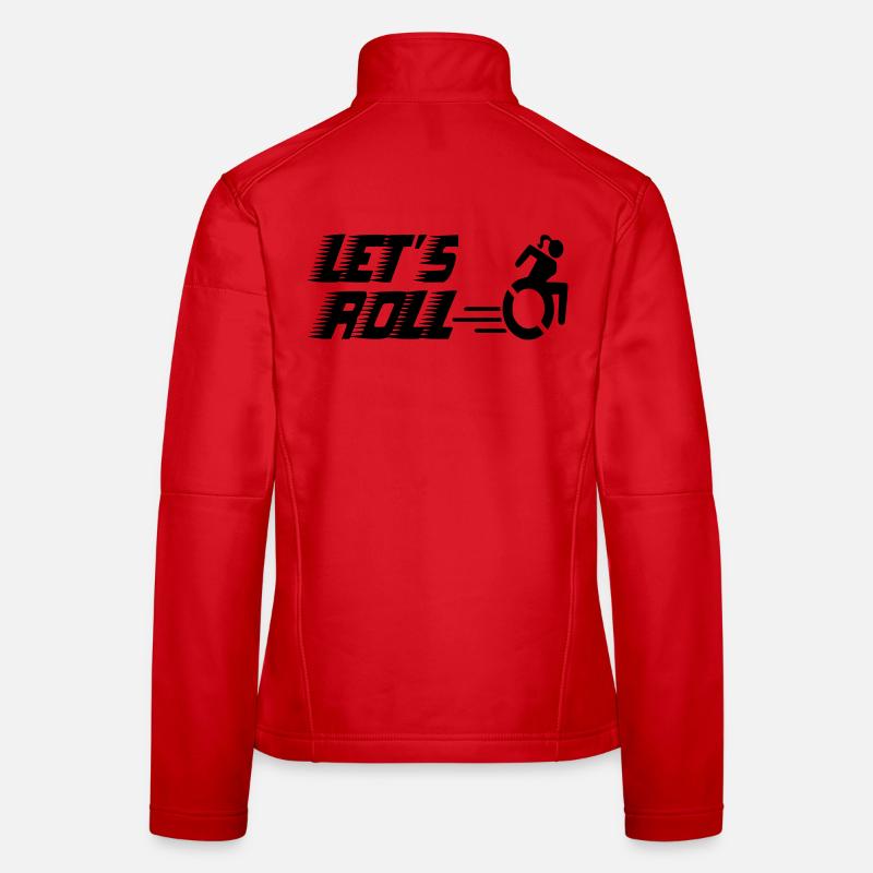 Auf geht's mit einer Rollstuhlfrau* Frauen Softshelljacke