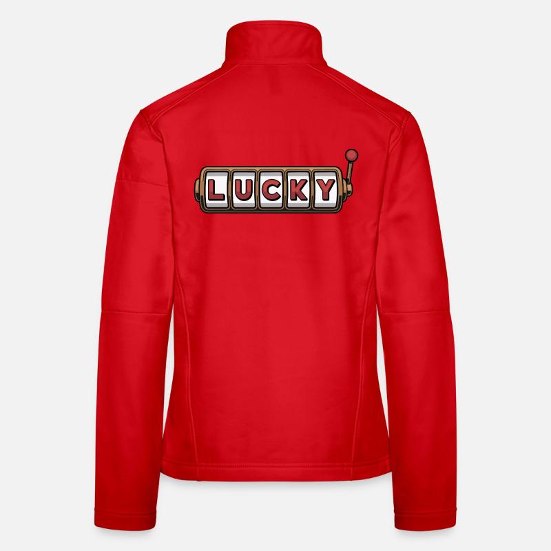 Conception de machine à sous chanceuse Veste en tissu softshell Femme