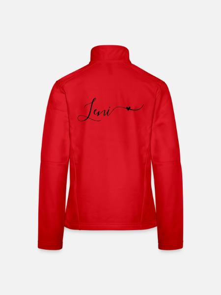 Leni Name First Name Decorative - Women's Softshell Jacket - red - Back