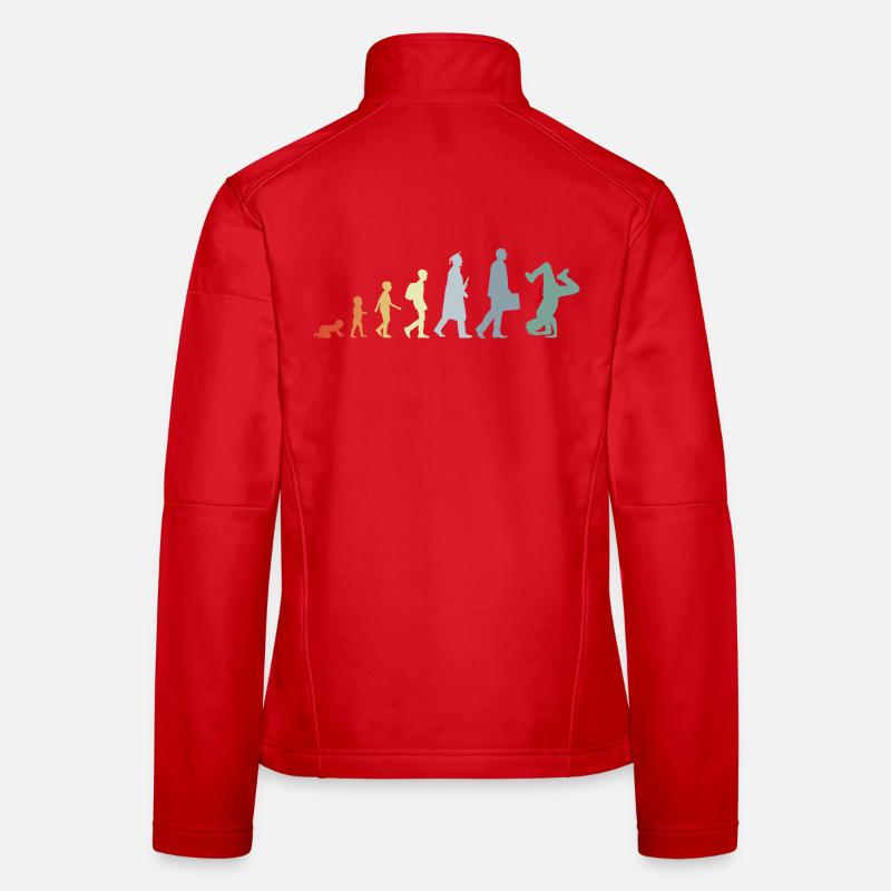 Vintage Breakdancer Evolution Frauen Softshelljacke