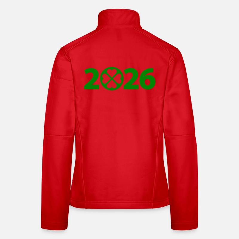 Fête de Patrick 2026, Trèfle, Fête de la Saint-Patrick Veste en tissu softshell Femme