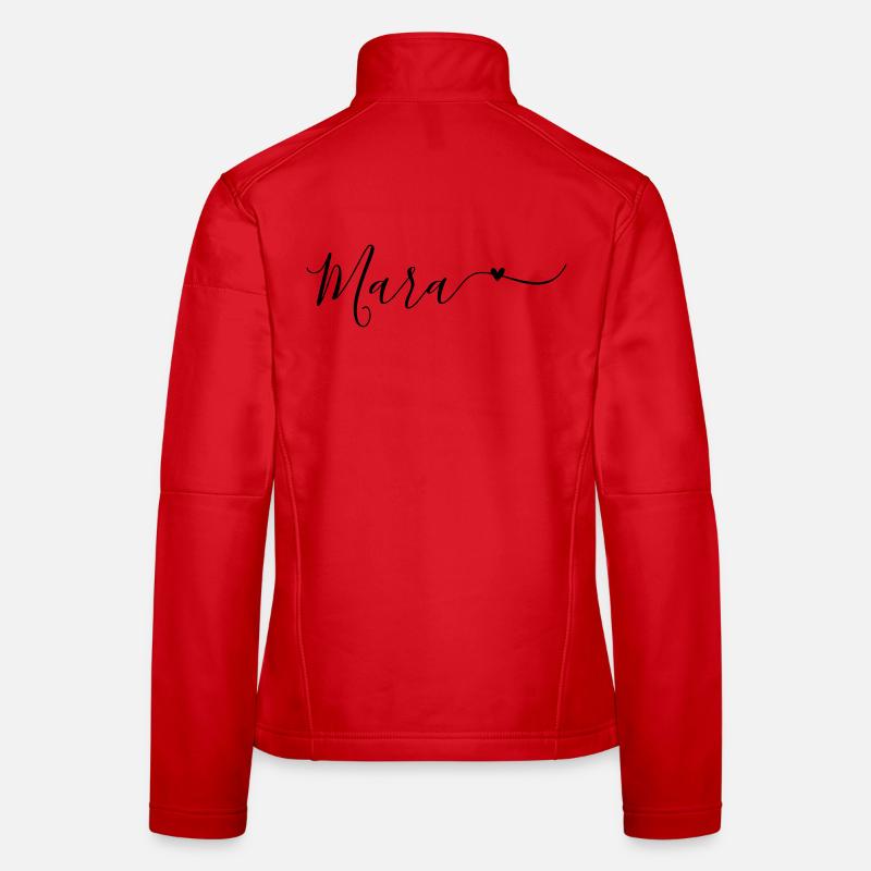 Prénom Mara Prénom décoratif Veste en tissu softshell Femme