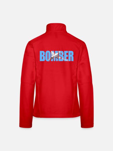 Bomber Tu-160 - Frauen Softshelljacke - Rot - Hinten