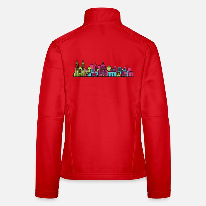 Montpellier City Skyline Arc de Triomphe Art Women's Softshell Jacket