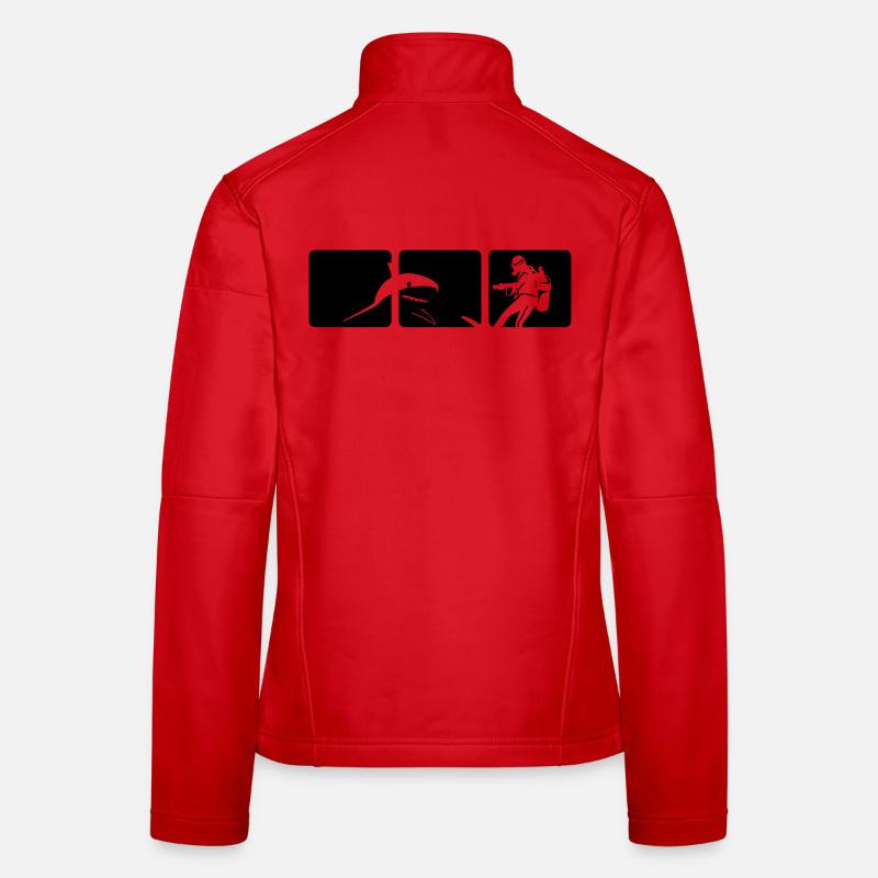 Plongée avec les requins - Veste en tissu softshell Femme - rouge