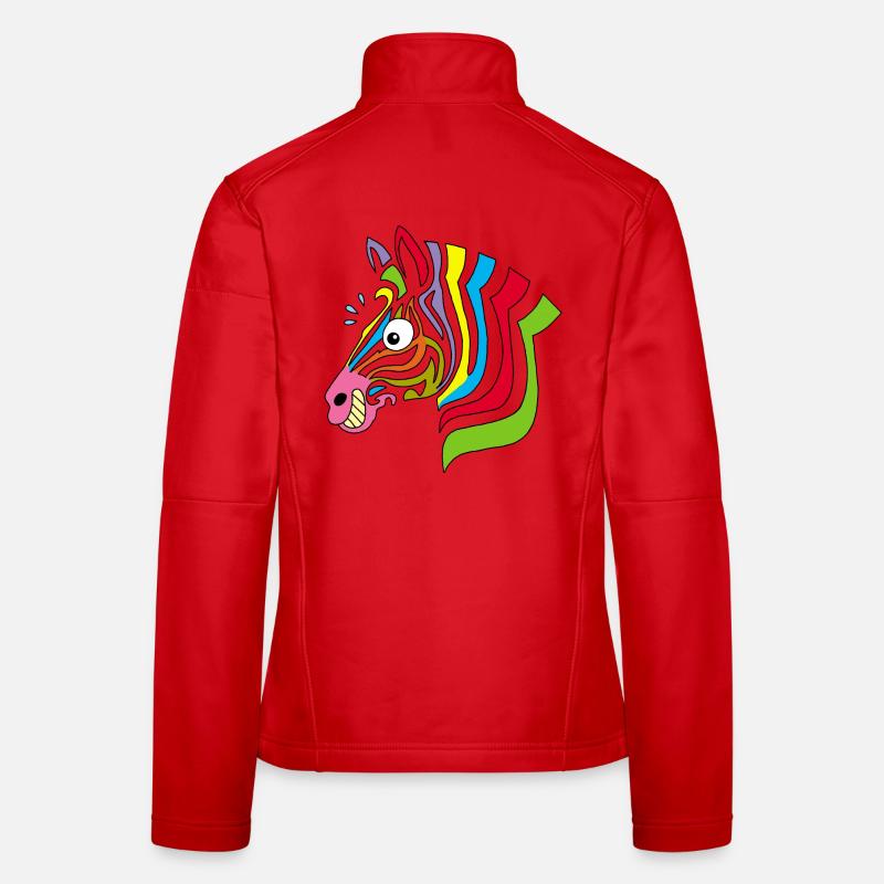 zèbre multicolore Veste en tissu softshell Femme