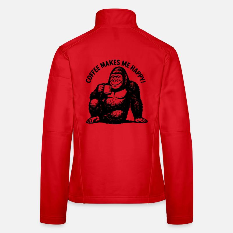 Coffee makes me happy! Coffee Coffee Coffee - Women's Softshell Jacket - red