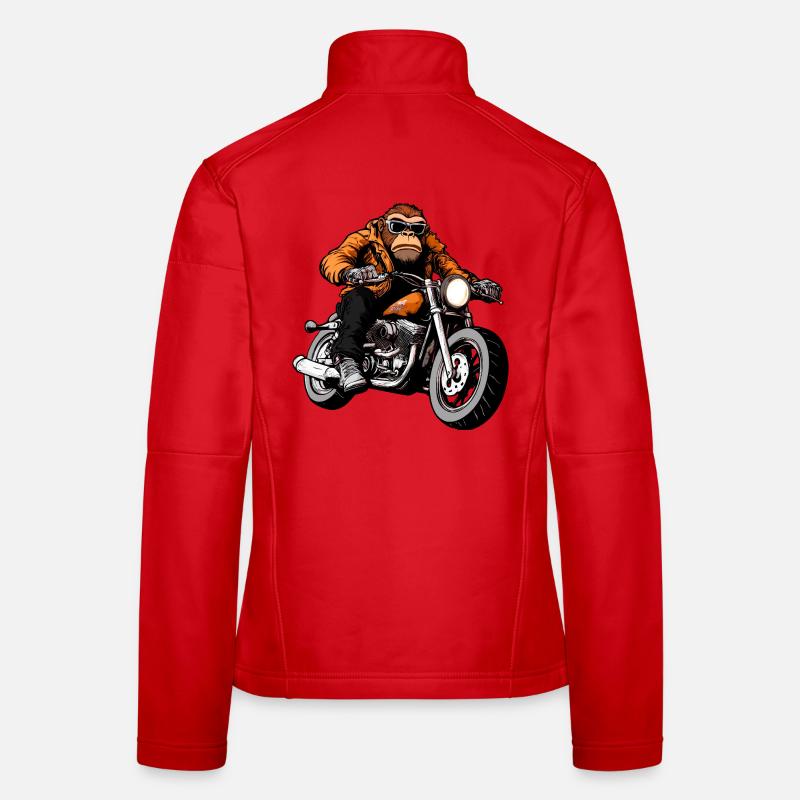 Motorcycle Monkey Women's Softshell Jacket