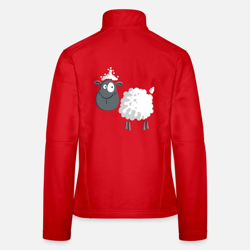 Schaf auf der Weide Frauen Softshelljacke
