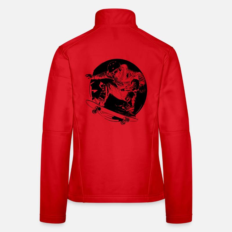 Skateboarder Comic-Stil Frauen Softshelljacke
