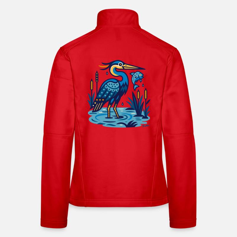 Grey heron Women's Softshell Jacket