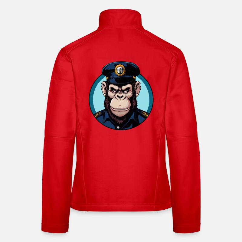 Policeman Monkey Women's Softshell Jacket