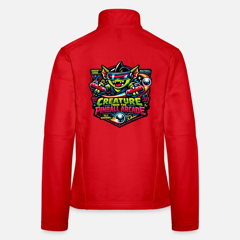 Créature du flipper Arcade Monster Retro Veste en tissu softshell Femme