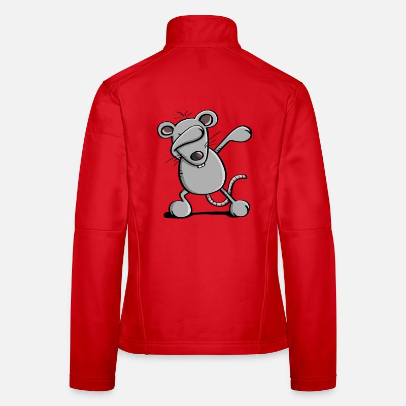 Cool Dab Dance Mouse - Dabbing Rat - Comic Women's Softshell Jacket
