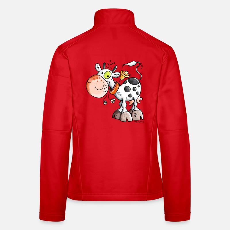 Mignon Vache Veste en tissu softshell Femme
