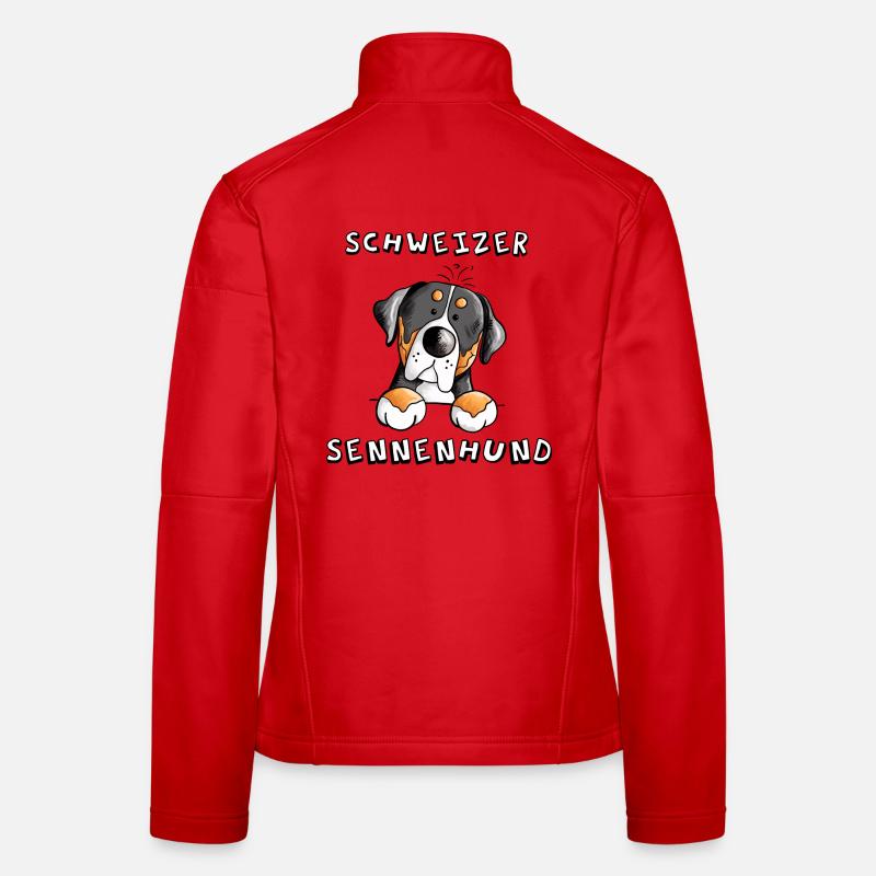 Großer Schweizer Sennenhund - Frauen Softshelljacke - Rot