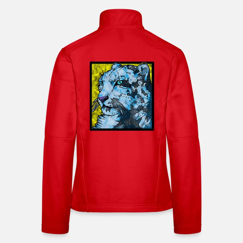 Schneeleopard nah (Bunt) Frauen Softshelljacke