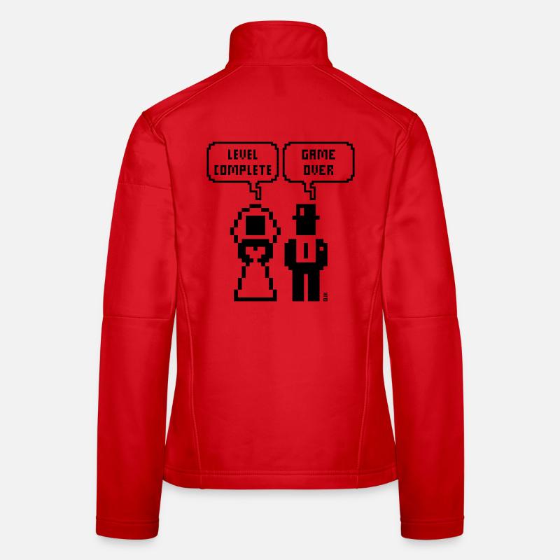 Level Complete – Game Over (JGA / Pixel / Bold B) Frauen Softshelljacke