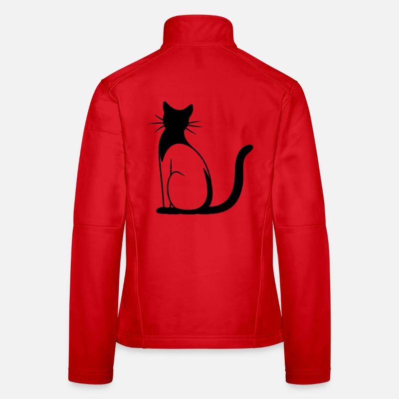 Dessin de chat Veste en tissu softshell Femme