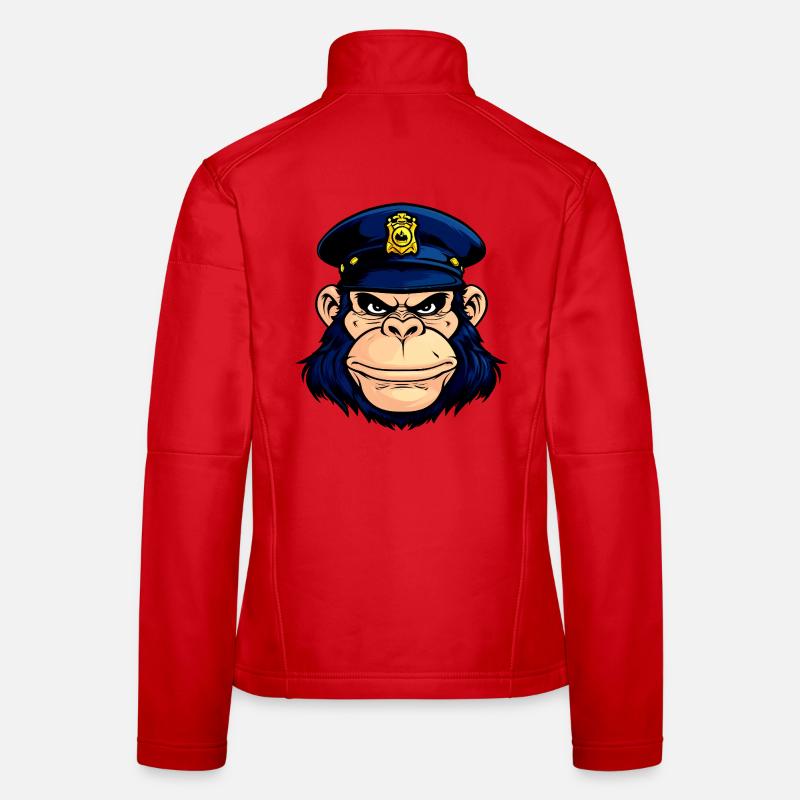 Affen Polizei Frauen Softshelljacke