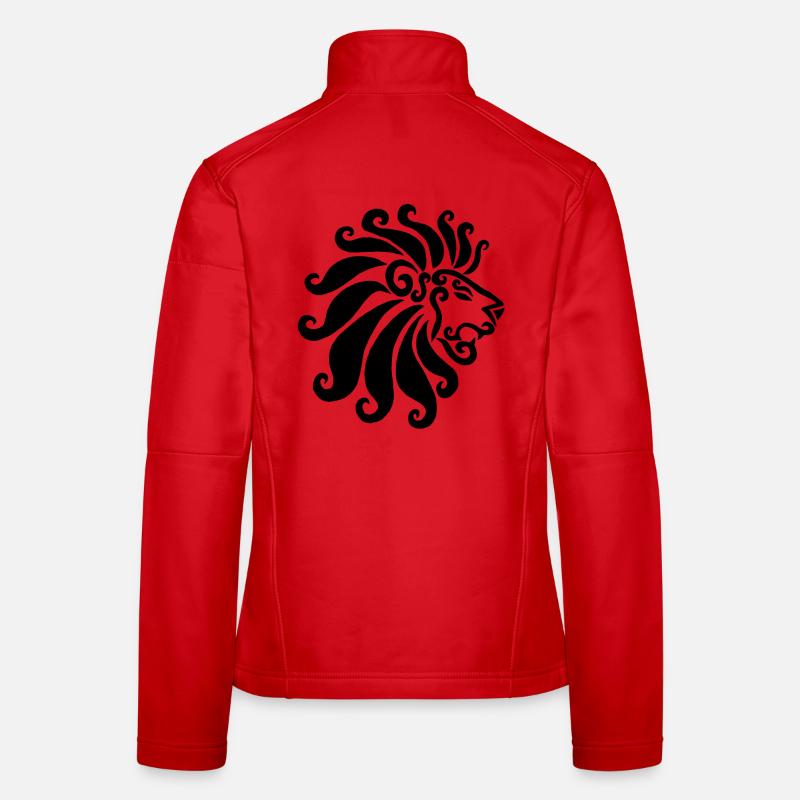 Schwarzer Löwe Frauen Softshelljacke