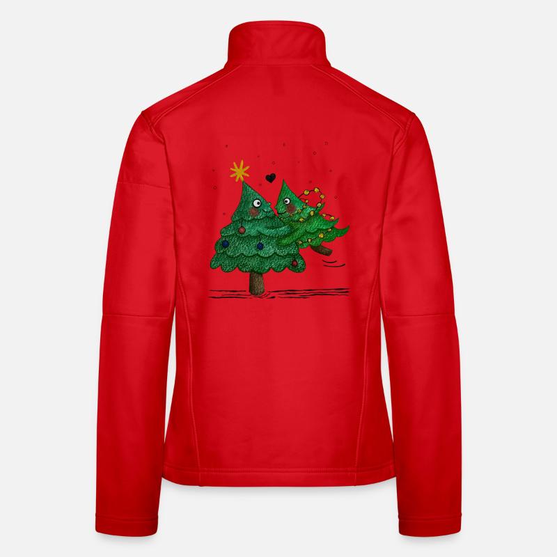 Niedliche Weihnachtsbäume Frauen Softshelljacke