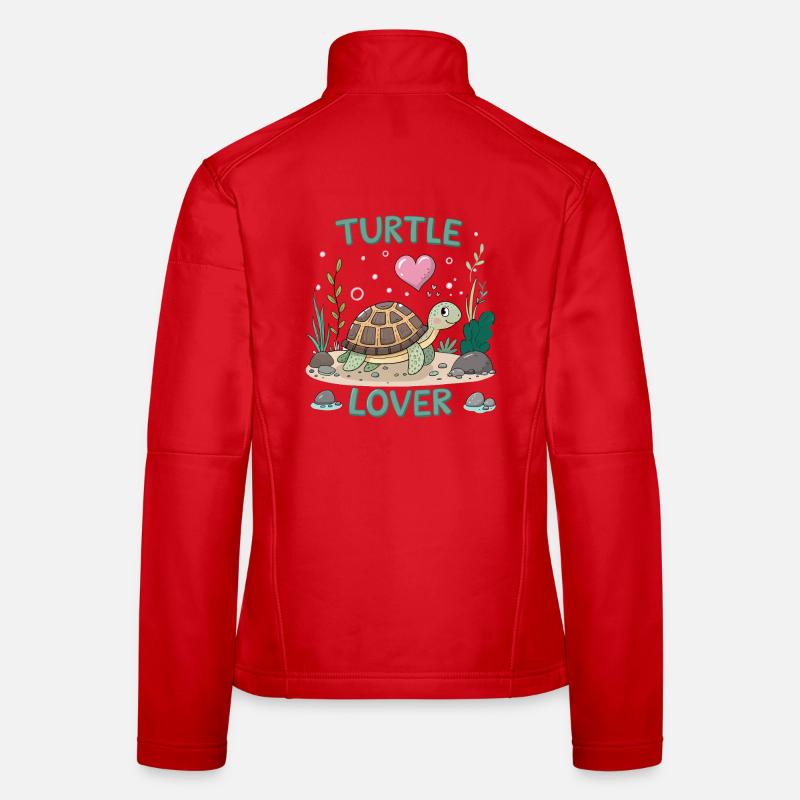 Turtle Love Original Illustration Women's Softshell Jacket