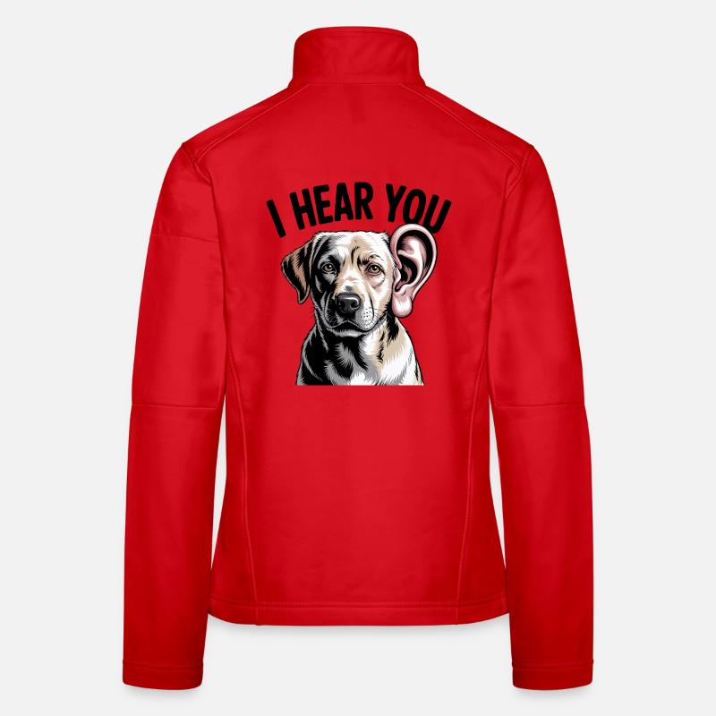 Je t’entends chien Veste en tissu softshell Femme