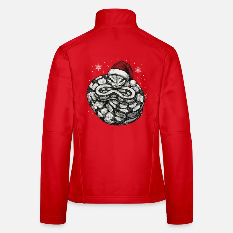 Serpent roi python roi de Noël Python boule Veste en tissu softshell Femme