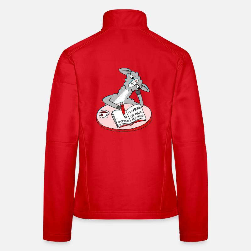 Lama écrit un journal Veste en tissu softshell Femme