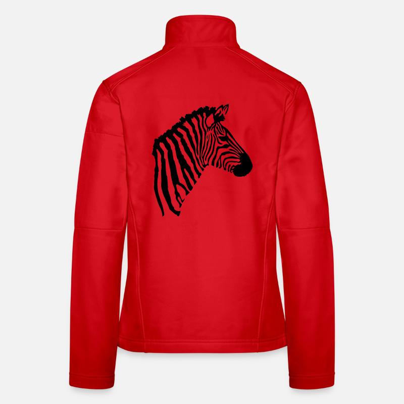Zebra Kopf - Frauen Softshelljacke - Rot