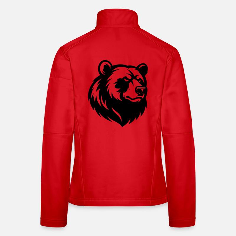 Tête d’ours en colère Veste en tissu softshell Femme