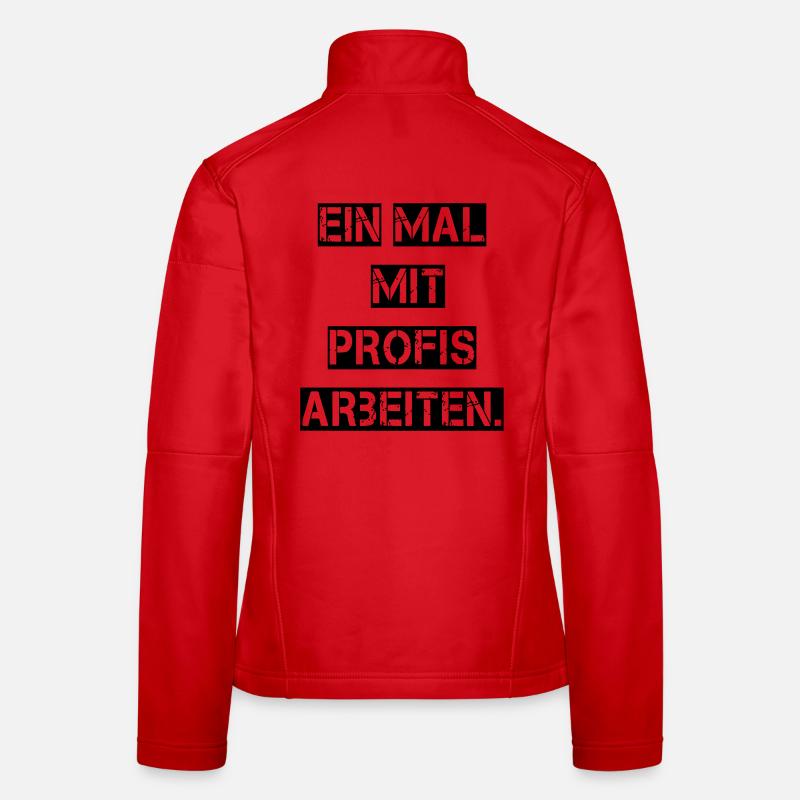 Ein Mal mit Profis arbeiten. Frauen Softshelljacke