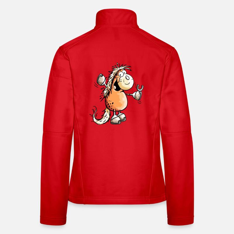 Funny horse - Horses - Comic Women's Softshell Jacket