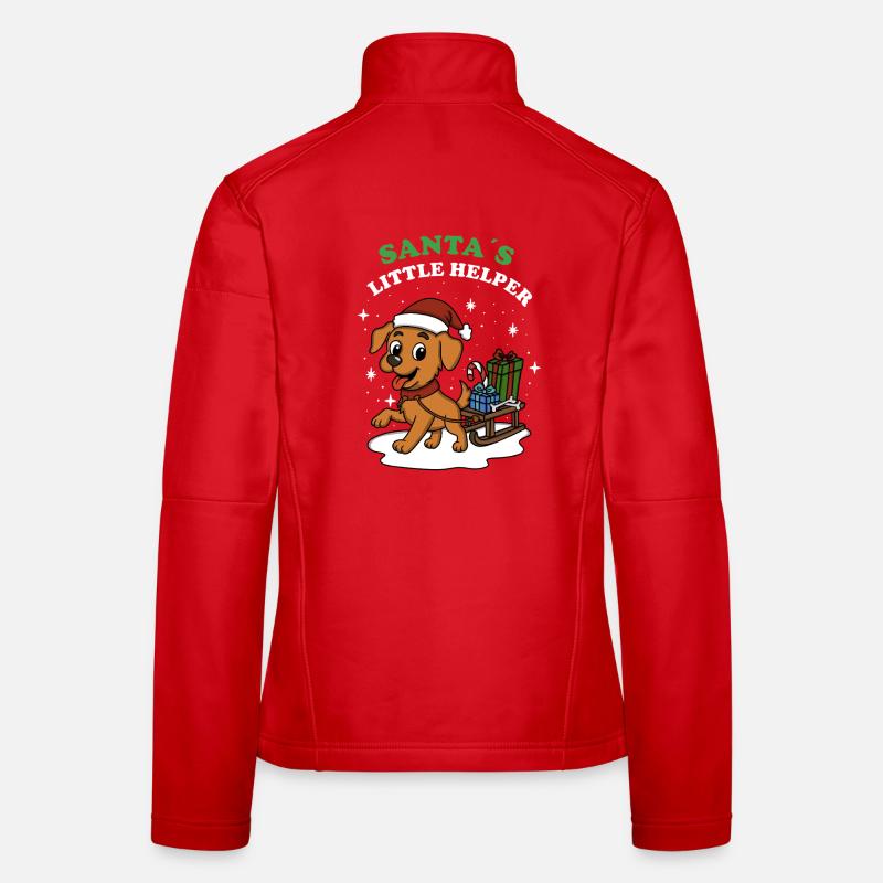 Petit assistant du Père Noël Veste en tissu softshell Femme