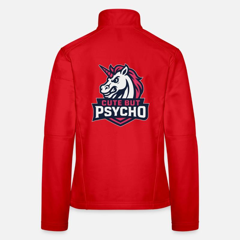Licorne espiègle avec une phrase Veste en tissu softshell Femme