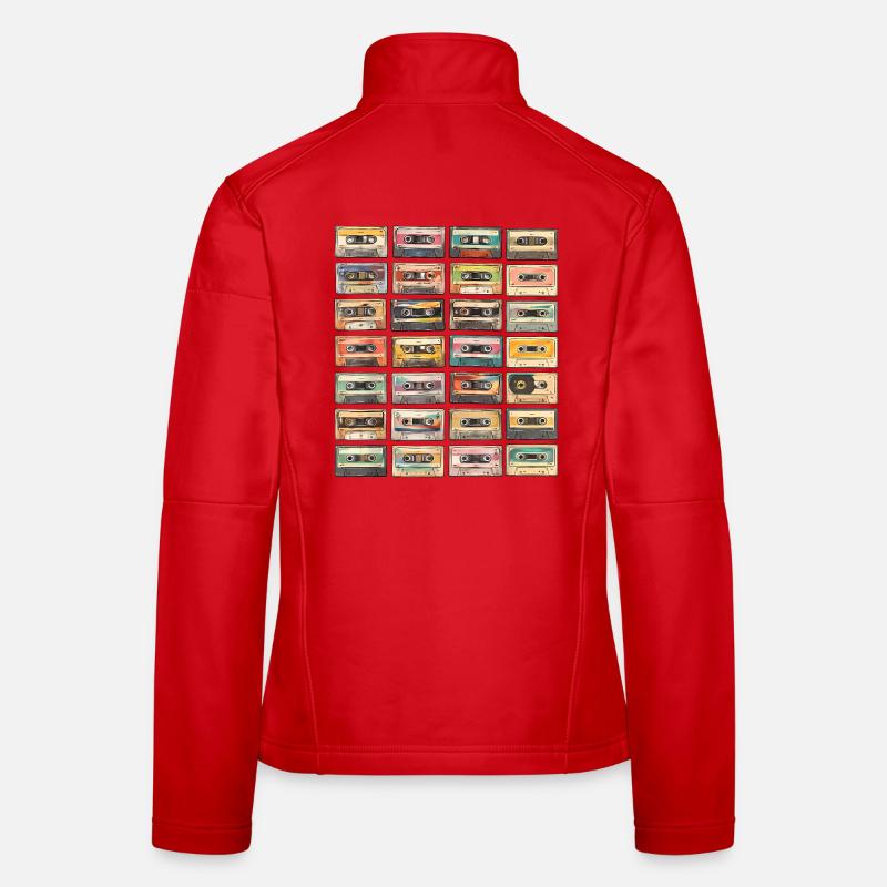 Retro Kassetten Frauen Softshelljacke
